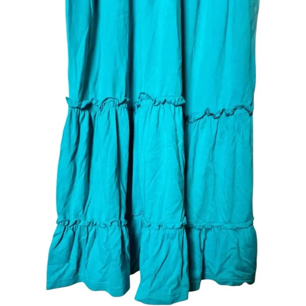 Gap KidsTurquoise Blue Summer Dress With Elastic Stretchy Strap Sz M (8)